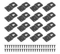 sourcing map 16Pcs Keyhole Hangers, 3.11 x 1.61In Iron Wall-Mounted Speaker Hanging Brackets Plate Connector with Mounting Screws for Surround Sound Box Audio Speaker Picture Frames