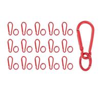 sourcing map 16Pcs Lobster Claw Clasps, Metal Spring Snap Clip, Keychain Clips with O Ring for Jewelry Making, DIY Bag, Handbag, Purse, Red