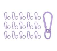 sourcing map 16Pcs Lobster Claw Clasps, Metal Spring Snap Clip, Keychain Clips with O Ring for Jewelry Making, DIY Bag, Handbag, Purse, Purple