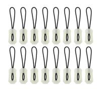 sourcing map 16pcs Luminous Zipper Pulls, Zipper Puller Head Glow in The Dark Anti-Lost Zipper Extenders for Outdoor Mountaineering Camping Jackets Luggage Backpacks Handbags, White