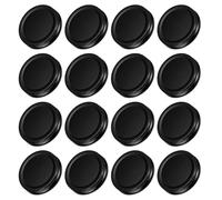 sourcing map 16Pcs Mason Jar Lids, 70mm/2.76" Regular Mouth Tin Plate Caps Leak Proof for Canning Jars Kitchen Storage (Black)