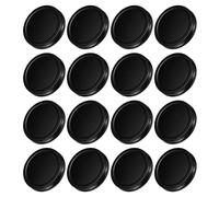 sourcing map 16Pcs Mason Jar Lids, 86mm/3.39" Wide Mouth Tin Plate Caps Leak Proof for Canning Jars Kitchen Storage (Black)