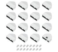sourcing map 16Pcs Metal Belt Buckle End Tips, 0.31" Wide Pentagon Webbing Zipper Tips Clip Buckles with Screws for DIY Sewing Craft Purse Belt Repair, Silver Tone