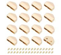 sourcing map 16Pcs Metal Belt Buckle End Tips, 0.75" Wide Pentagon Webbing Zipper Tips Clip Buckles with Screws for DIY Sewing Craft Purse Belt Repair, Light Golden