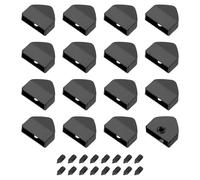 sourcing map 16Pcs Metal Belt Buckle End Tips, 0.98" Wide Pentagon Webbing Zipper Tips Clip Buckles with Screws for DIY Sewing Craft Purse Belt Repair, Metallic Black