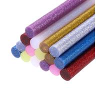 sourcing map 16pcs Mini Glitter Hot Glue Sticks 0.43 Inch x 4 Inch Small Glue Sticks, 11x100mm 8 Color