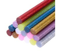 sourcing map 16pcs Mini Glitter Hot Glue Sticks 0.43 Inch x 8 Inch Small Glue Sticks, 11x200mm 8 Color