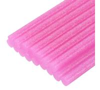 sourcing map 16pcs Mini Hot Glue Gun Sticks 7mm x 100mm Small Glue Sticks for Glue Gun, Glitter Pink