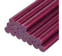 sourcing map 16pcs Mini Hot Glue Gun Sticks 7mm x 100mm Small Glue Sticks for Glue Gun, Glitter Rose Red
