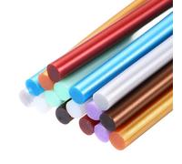 sourcing map 16pcs Mini Hot Glue Sticks 8 Inch x 0.28 Inch Small Glue Sticks, 7 x 200mm Metallic Multicolor