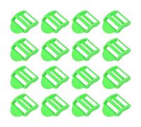 sourcing map 16Pcs Plastic Ladder Slider, 1" (25mm) Fruit Green Adjustable Lock Buckles Tension Lock Tri-Glides for Belt Backpack Straps Parts Replacement