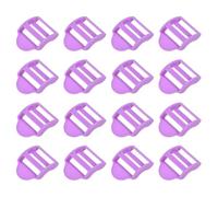 sourcing map 16Pcs Plastic Ladder Slider, 1" (25mm) Purple Adjustable Lock Buckles Tension Lock Tri-Glides for Belt Backpack Straps Parts Replacement
