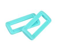 sourcing map 16Pcs Plastic Rectangle Ring, 1 1/2" Slide Rectangle Buckle, Webbing Belt Buckle Slide Loop for Backpack Purse Webbing Strap, Sky Blue