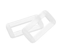 sourcing map 16Pcs Plastic Rectangle Ring, 2" Slide Rectangle Buckle, Webbing Belt Buckle Slide Loop for Backpack Purse Webbing Strap, Transparent