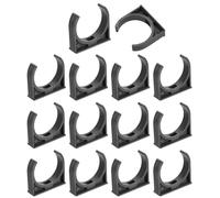 sourcing map 16Pcs PVC Water Pipe Clamps Clips, U-Shaped Tubing Hose Buckles, Irrigation Tube Holder for 50mm OD for TV Trays Tube Hose Hanger Support Tubing, Gray