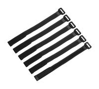 sourcing map 16Pcs Reusable Battery Tie Down Straps,0.6x12 Black Nylon Multipurpose Battery Hold Down Adjustable Cinch Strap Hook Loop Fastening Tie for Quadcopter FPV RC Drone Boat Car