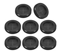 sourcing map 16Pcs Rubber Grommets 7/8" (22mm) Drill Hole, 11/16" (18mm) ID Double Sided Hole Plugs Ring Gasket for Firewall Cable Wire Protecting, Black