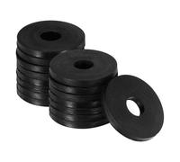 sourcing map 16pcs Rubber Spacers, 1-1/4'' OD x 3/8'' ID x 1/8'' Thickness, Round Anti Vibration Spacer Bushings, Black Flat Rubber Washers, Vibration Damping Pads for Home and Car Accessories