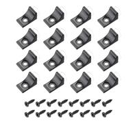 sourcing map 16pcs Shelf Support Peg 4.5mm/0.18" with Screws Zinc Alloy Bracket Pegs with Pin Shelf Peg Shelf Clips for Furniture Bookcase Wardrobe Kitchen Cupboard, Black