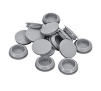 sourcing map 16Pcs Silicone Plugs, Rubber Round Snap in Locking Hole Plugs for 25-27mm Hole, Hole Stoppers Waterproof Hole Plug for Metal Tube, Furniture End Caps Inserts, Grey