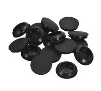 sourcing map 16Pcs Silicone Plugs, Rubber Round Snap in Locking Hole Plugs for 25-27mm Hole, Hole Stoppers Waterproof Hole Plug for Metal Tube, Furniture End Caps Inserts, Black