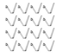 sourcing map 16pcs Single Button Kayak Paddle Snap Spring Clip 7x7x49mm 65Mn Spring Steel V-Shaped Solid Lift Telescopic Locking Tube Pole Clips for Tent Umbrella Camping
