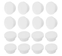 sourcing map 16pcs Sink Overflow Rings, Bathroom Kitchen Basin Trim Bath Sink Hole Round Semi-Open Hole Silicone Overflow Drain Cover Insert in Hole (White)