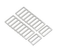 sourcing map 16Pcs Slide Buckle 1" Tri-Glide Slides Adjuster Webbing Strap Slider, Silver