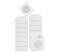 sourcing map 16Pcs Soap Packaging Boxes 3.7 x 3.7 x 1.5 Inch Kraft Soap Box Mini Soap Present Treat Gift Box for Bakery Candy Packaging Jewelry Display (White)