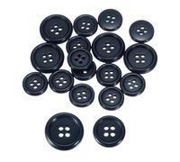 sourcing map 16pcs Suit Buttons 20/15mm Replacement Craft Sewing Round Button for Jacket Windbreaker Clothing Decoration DIY Accessories, Navy Blue
