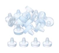 sourcing map 16Pcs Table Top Bumpers with Stem, 6.5mm/0.26Inch Clear Rubber Bumper Grippers Anti Collision Slip Table Spacers for Patio Table Cabinet Furniture (Fits 1/4Inch Hole)