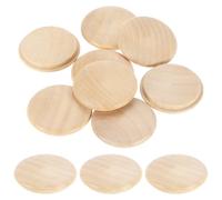 sourcing map 16Pcs Wood Button Plugs, 35mm/1.38" Hardwood Screw Hole Plug Mushroom Wooden Caps Buttons Wood Plug for Furniture Woodworking Craft Decor (40mm x 35mm)