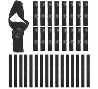 sourcing map 16Set Duvet Snap Clips, Duvet Clips to Hold Comforter Inside Removable Quilt Fasteners Holder Keep Comforter Cover in Place (Black Straight Stripe/Black)