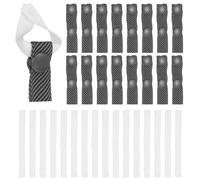 sourcing map 16Set Duvet Snap Clips, Duvet Clips to Hold Comforter Inside Removable Quilt Fasteners Holder Keep Comforter Cover in Place (Grey Diagonal Stripe/White)