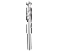 sourcing map 17.5mm Drill Bit 1/2" Reduced Shank Round 4241 High Speed Steel Uncoated (Bright) 118° Standard Point for Plastic Wood Copper Aluminum Iron Medium Soft Metal