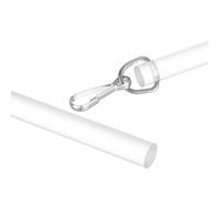 sourcing map 17" Acrylic Drapery Wand, Invisible Curtain Pull Rod with Hook, Universal Tilt Wand Replacement Part for High Hanging Curtain Opening-Closing, Clear