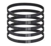 sourcing map 170mm GT-2 Timing Belt, 5pcs 6mm Width 2mm Pitch 3D Printing GT-2 Timing Belt Closed Loop Rubber, Black