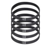 sourcing map 172mm GT-2 Timing Belt, 5pcs 6mm Width 2mm Pitch 3D Printing GT-2 Timing Belt Closed Loop Rubber, Black
