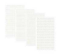 sourcing map 1792 Pcs Self Adhesive Face Gems, 3/4/5/6mm Rhinestone Stickers Stick on Jewel for Face Eye Body Nails Makeup DIY Crafts Gems, Beige White