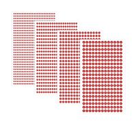 sourcing map 1792 Pcs Self Adhesive Face Gems, 3/4/5/6mm Rhinestone Stickers Stick on Jewel for Face Eye Body Nails Makeup DIY Crafts Gems, Red