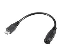 sourcing map 17cm DC Female Power Supply 5.5x2.1mm Adapter to Micro USB Plug Male Cable