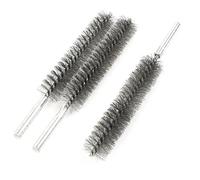 sourcing map 17cm Long 25mm Diameter Stainless Steel Wire Tube Cleaning Brush 3 Pcs