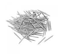 sourcing map 17mm Watch Band Pin 1.3mm Dia Stainless Steel Single Flanged End Spring Bar Pins 200pcs