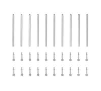 sourcing map 17x1mm Stainless Steel Tube Friction Pins Watch Strap Pressure Bars Pin with Rivet Ends Band Clasp Buckle 10Pcs