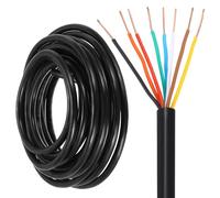 sourcing map 18/8 Sprinkler Wire, 91cm/30ft 18 Gauge 8 Conductor Solid Irrigation Wire, PVC Jacket Sprinkler Cable for Underground Irrigation System, Field Central Control System, Thermostat