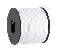sourcing map 18 AWG Flexible Silicone Wire 30.5m/100ft, 18 Gauge Tinned Copper Electrical Stranded Wire 200 Celsius/392 Fahrenheit High Temperature Hookup Spool for DIY Model Wiring, White