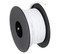 sourcing map 18 AWG Flexible Silicone Wire 9m/30ft, 18 Gauge Tinned Copper Electrical Stranded Wire 200 Celsius/392 Fahrenheit High Temperature Hookup Spool for DIY Model Wiring, White