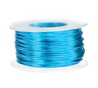 sourcing map 18 Gauge Aluminum Craft Wire 1.0mm 98.5ft Flexible Bendable Anodized Metal Jewelry Sculpting Wire for Jewelry Making Modelling Craft DIY, Bright Blue