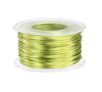 sourcing map 18 Gauge Aluminum Craft Wire 1.0mm 98.5ft Flexible Bendable Anodized Metal Jewelry Sculpting Wire for Jewelry Making Modelling Craft DIY, Apple Green