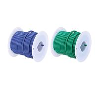 sourcing map 18 Gauge Silicone Wire 18AWG Electrical Wire Stranded Wire Flexible Tinned Copper Wire High Temp Hookup Wire Spool Blue and Green 15m/49.2ft for Car Model Electric Appliances 2pcs